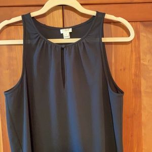 J Crew EUC black sleeveless blouse
